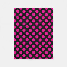 Roze poka Dots Fleece Deken