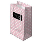 Roze poka Dots gepersonaliseerd Klein Cadeauzakje (Voorkant Gekanteld)