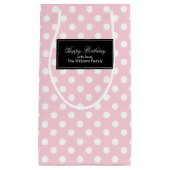 Roze poka Dots gepersonaliseerd Klein Cadeauzakje (Voorkant)
