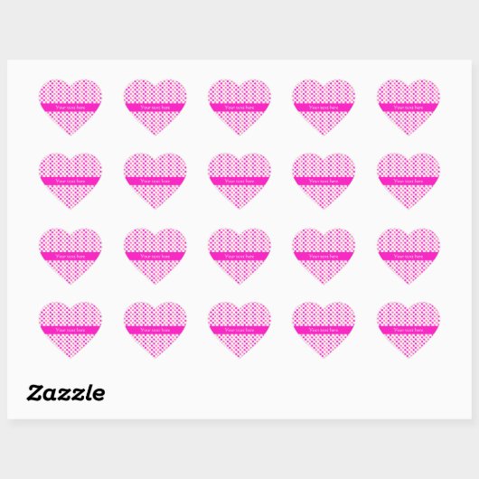 Roze poka Dots Hart Sticker (Vel)