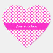 Roze poka Dots Hart Sticker (Voorkant)