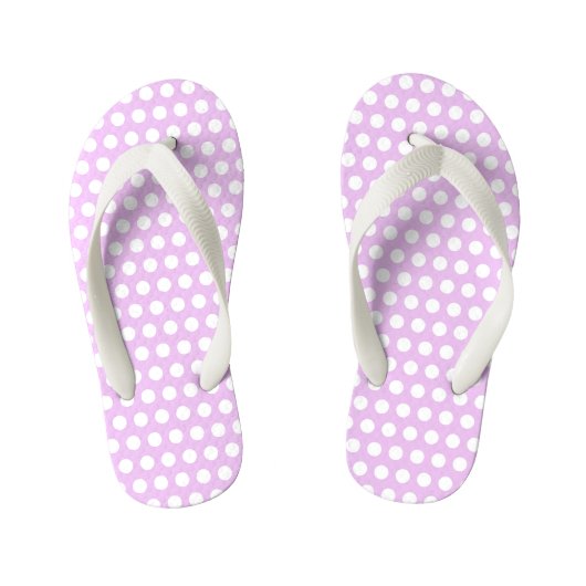 Roze poka Dots Kinder Teenslippers (Voetbed)