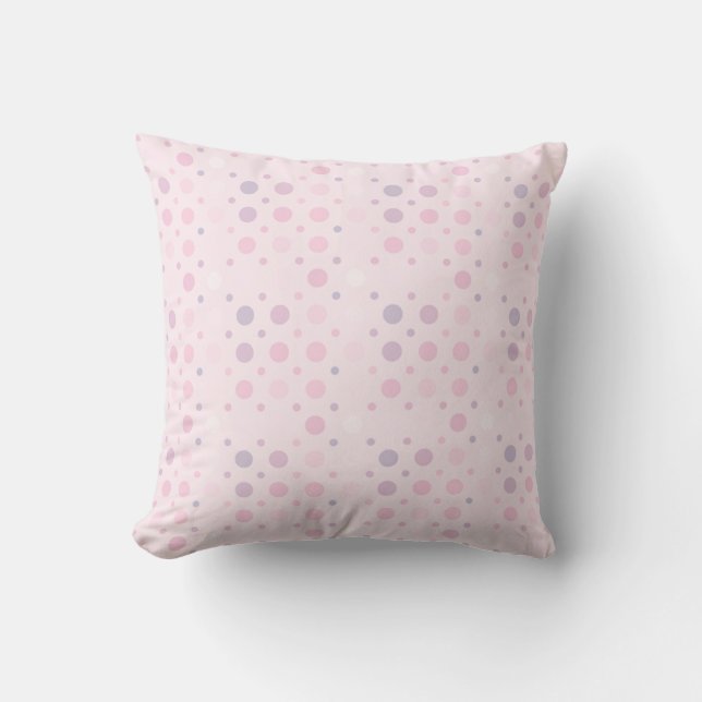 Roze poka Dots Kussen (Voorkant)