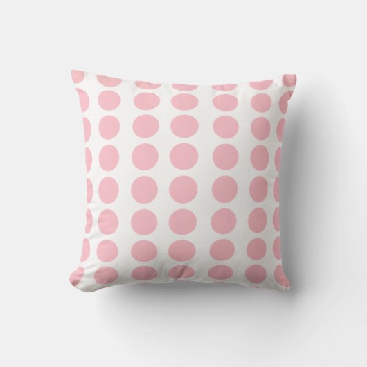 Roze poka Dots Kussen (Voorkant)