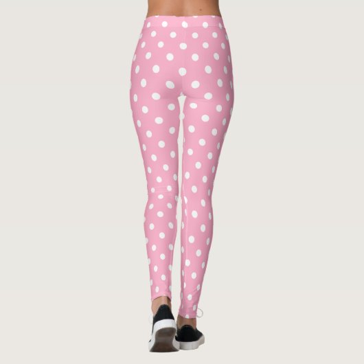 Roze poka Dots Leggings (Achterkant)