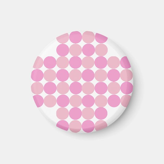 Roze poka Dots Magneet (Voorkant)