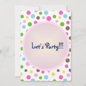 Roze poka Dots met hart Kaart (Achterkant)