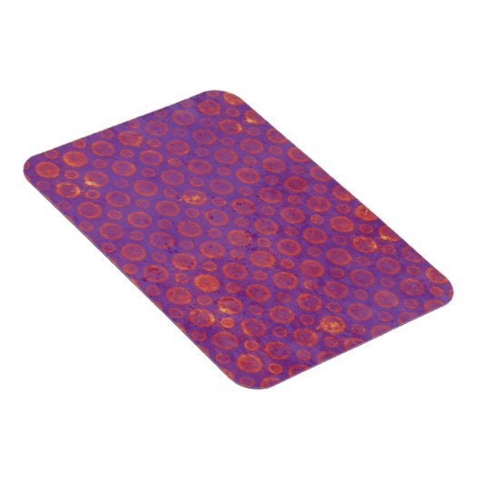 Roze poka Dots op Paars Magneet (Rechterzijde)