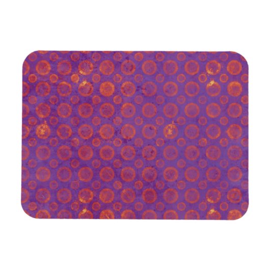 Roze poka Dots op Paars Magneet (Horizontaal)
