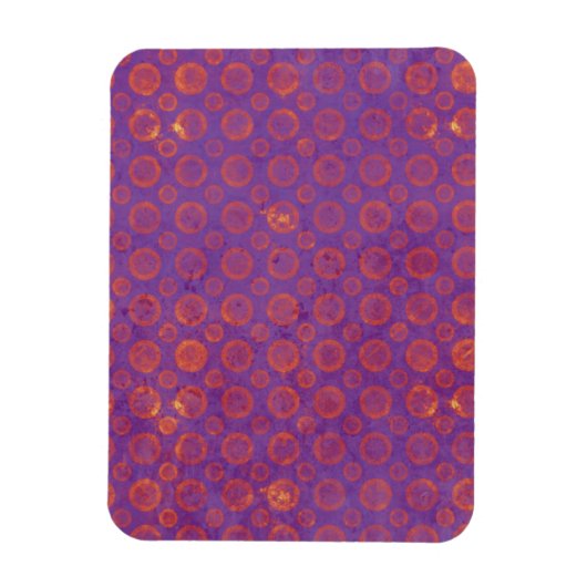 Roze poka Dots op Paars Magneet (Verticaal)