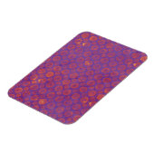 Roze poka Dots op Paars Magneet (Linkerzijde)