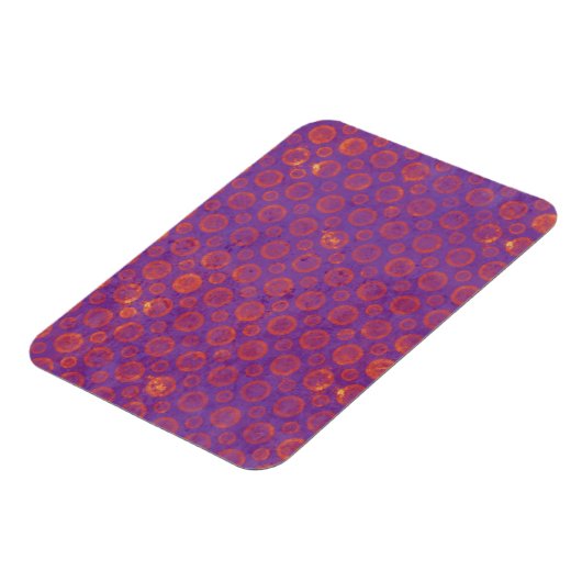 Roze poka Dots op Paars Magneet (Linkerzijde)