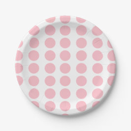 Roze poka Dots Papieren Bordje
