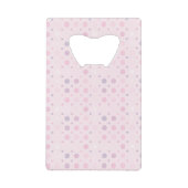 Roze poka Dots Pattern op Roze Creditkaart Flessenopener (Voorkant)