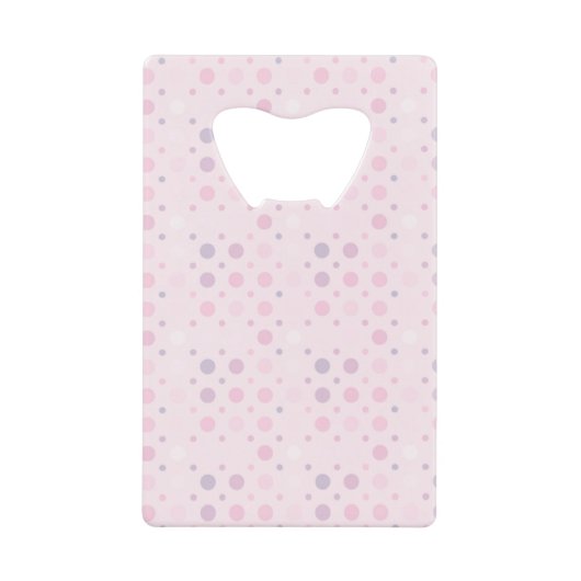 Roze poka Dots Pattern op Roze Creditkaart Flessenopener (Voorkant)