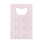 Roze poka Dots Pattern op Roze Creditkaart Flessenopener (Achterkant)
