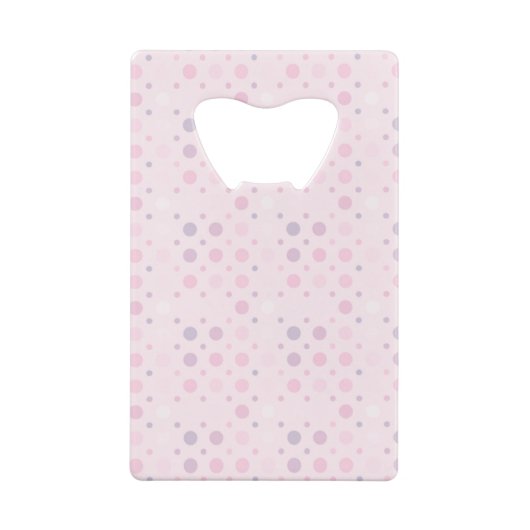 Roze poka Dots Pattern op Roze Creditkaart Flessenopener (Achterkant)