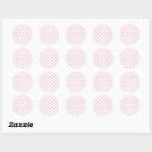 Roze poka Dots Ronde Sticker (Vel)