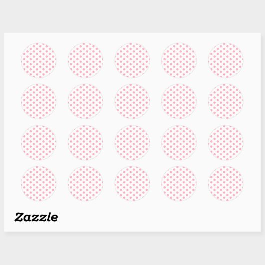 Roze poka Dots Ronde Sticker (Vel)
