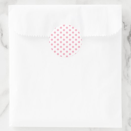 Roze poka Dots Ronde Sticker (Tas)