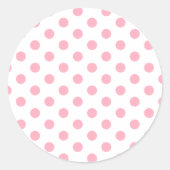 Roze poka Dots Ronde Sticker (Voorkant)