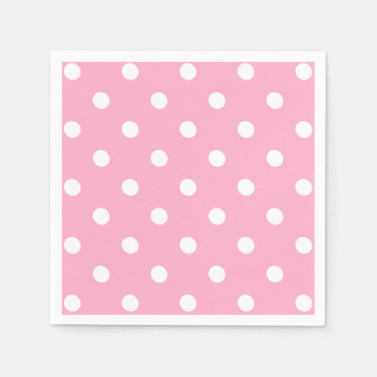 Roze poka Dots Servet (Voorkant)