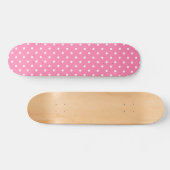 Roze poka Dots Skateboard Deck (Horizontaal)