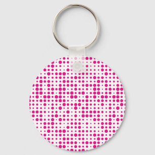 Roze poka Dots Sleutelhanger