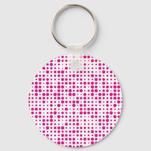 Roze poka Dots Sleutelhanger (Voorkant)