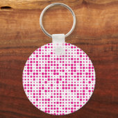 Roze poka Dots Sleutelhanger (Voorkant)