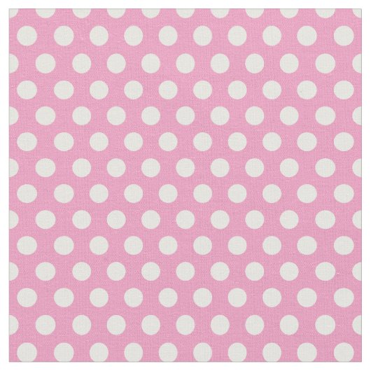 Roze poka Dots Stof (Close Up)