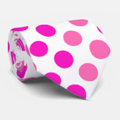Roze poka Dots Stropdas (Opgerold)
