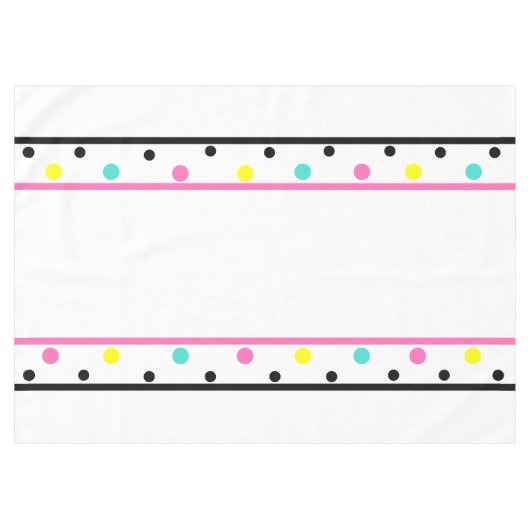 Roze poka Dots Tafelkleed (Voorkant (Horizontaal))
