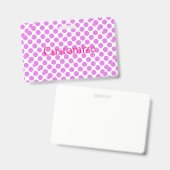 Roze poka dots Thunder_Cove Badge (Voor- en achterkant)