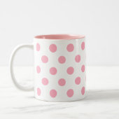 Roze poka Dots Tweekleurige Koffiemok (Links)