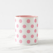Roze poka Dots Tweekleurige Koffiemok (Center)