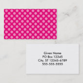 Roze poka Dots Visitekaartje (Voorkant / Achterkant)