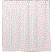 Roze poka Dots White Douchegordijn (Voorkant)