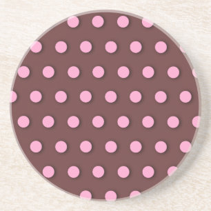 Roze poka Dots Zandsteen Onderzetter