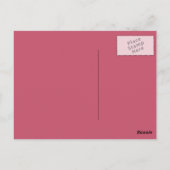 Roze poka is een vrolijk bijbeltje briefkaart (Achterkant)