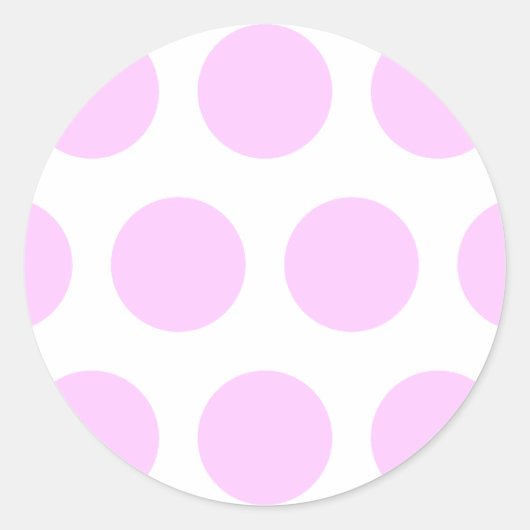 Roze poka Spots Ronde Sticker (Voorkant)