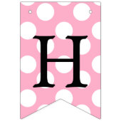 Roze pokadot en zwarte gestreepte vlag vlaggetjes (Tweede vlag)