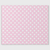 Roze pokadot Girly Modern Cute Cadeaupapier (Vlak)