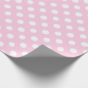 Roze pokadot Girly Modern Cute Cadeaupapier