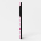 Roze pokadot Monogram Cute Modern Case-Mate iPhone Case (Achterkant/links)