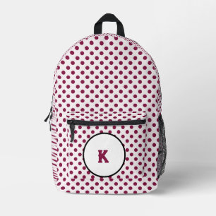 Roze pokadots bedrukte rugzak