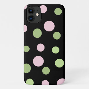 Roze pokadots, groene pokadots, Stippen, gedopt iPhone 11 Hoesje