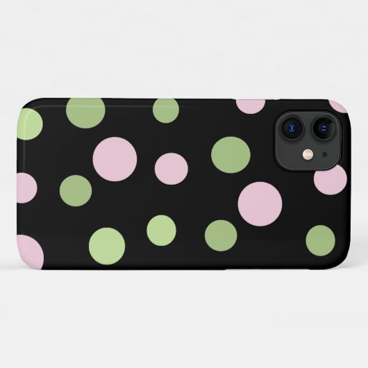 Roze pokadots, groene pokadots, Stippen, gedopt Case-Mate iPhone Case (Achterkant (horizontaal))