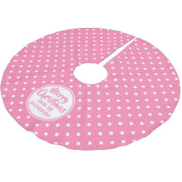 Roze pokadots kerstboomrok kerstboom rok