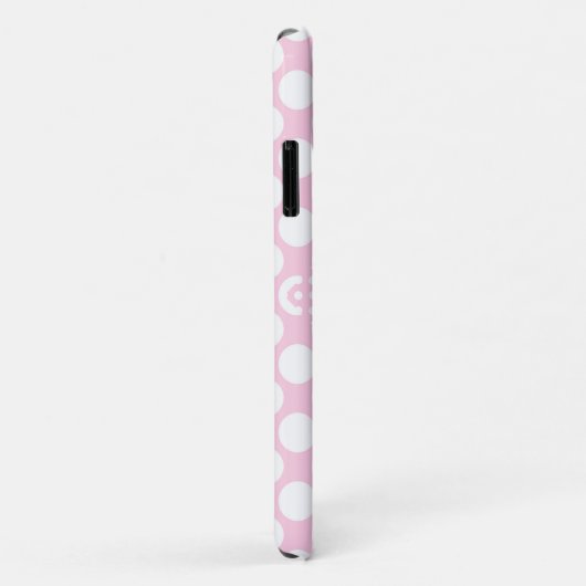 Roze pokadots Monogram Girly Modern Simple Case-Mate iPhone Case (Achterkant/rechts)